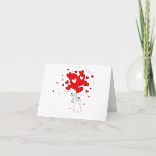 Whimsical Love Story Bride & Groom Heart Shower Invitation