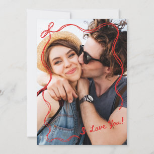 Whimsical Love Valentine's Day Couple Photo Holiday Card