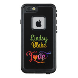Whimsical Love with Personalized Name LifeProof FRĒ iPhone 6/6s Case