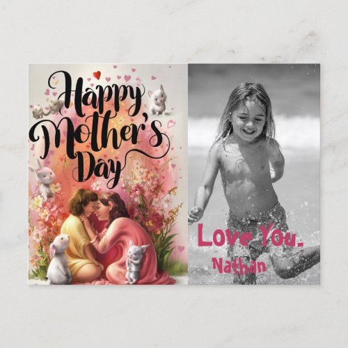  Whimsical Loving Mothers Day Photo AP72 Holiday Postcard
