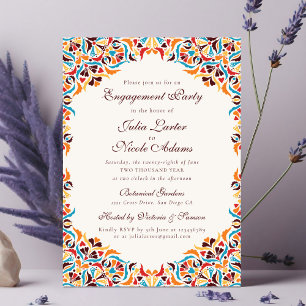 Whimsical Luxury Ivory Floral Style Border Wedding Invitation
