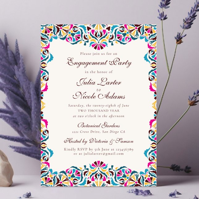 Whimsical Luxury Ivory Floral Style Border Wedding Invitation (Creator Uploaded)