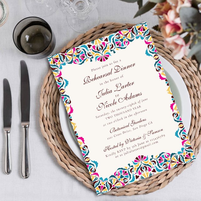 Whimsical Luxury Ivory Floral Style Border Wedding Invitation (Creator Uploaded)