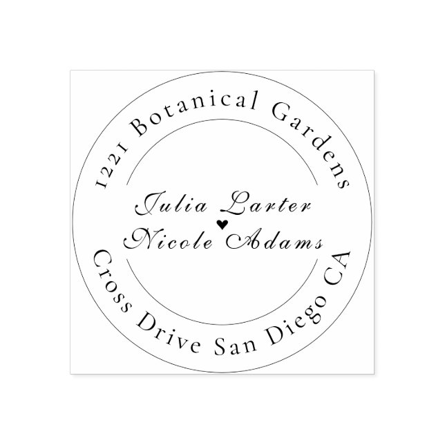 Whimsical Luxury Ivory Floral Style Border Wedding Rubber Stamp (Imprint)