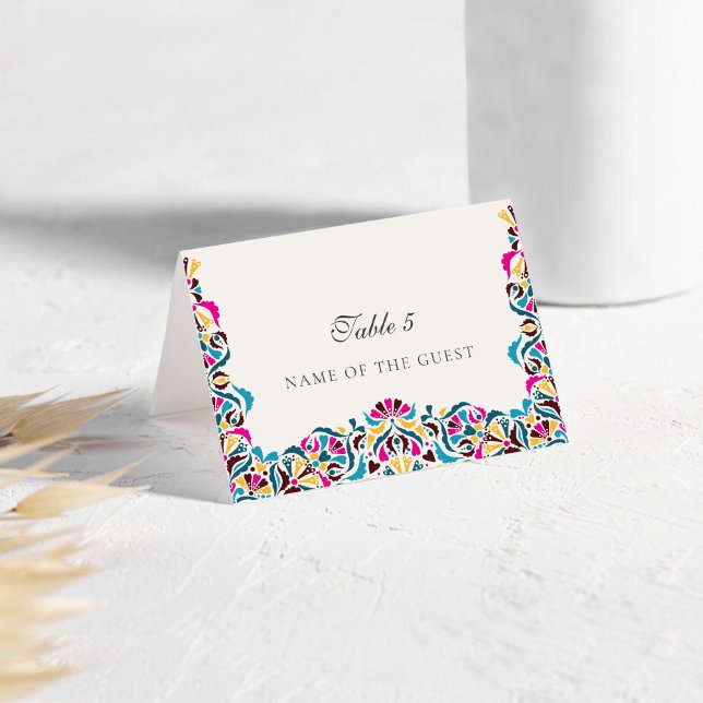 Whimsical Luxury Ivory Floral Style Border Wedding Table Number (Creator Uploaded)