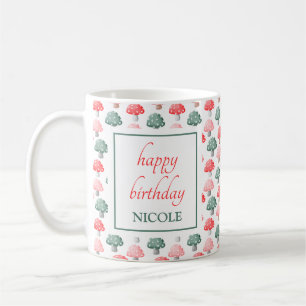 Whimsical Magic Cute Colorful Mushroom Birthday Coffee Mug