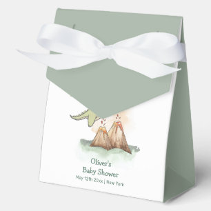 Whimsical Magic Dragon Mountain Boy Baby Shower Favor Boxes