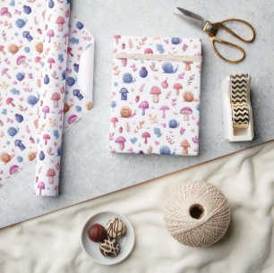 Whimsical Magic Garden Pattern Wrapping Paper Roll