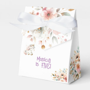 Whimsical magic pastel unicorn kids birthday favor boxes