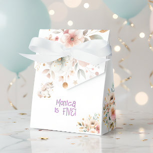 Whimsical magic pastel unicorn kids birthday favor boxes