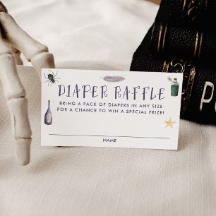 Whimsical Magic Potions Baby Shower Diaper Raffle Enclosure Card