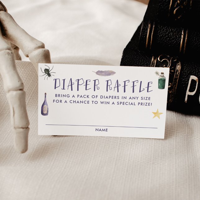 Whimsical Magic Potions Baby Shower Diaper Raffle Enclosure Card (Creator Uploaded)