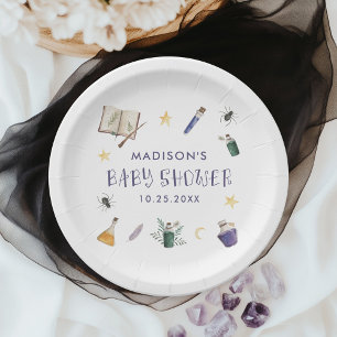 Whimsical Magic Potions Halloween Baby Shower Paper Plates