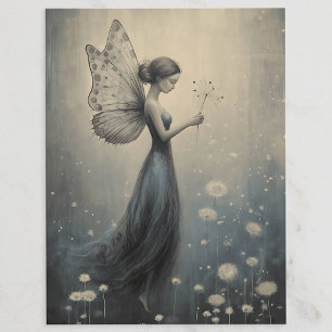 Whimsical Magical Dandelion Fairy Postcard
