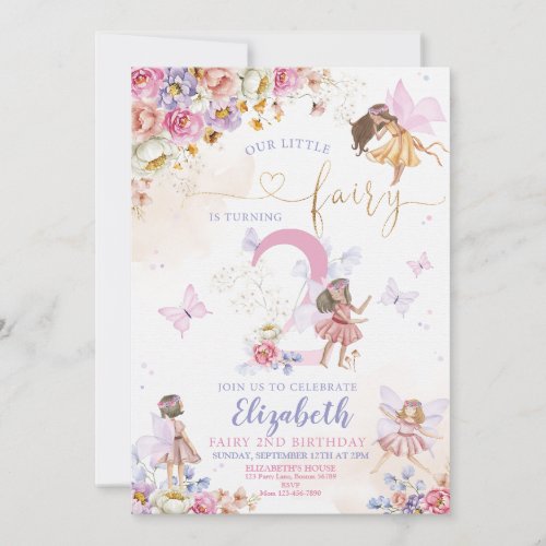 Whimsical Magical Floral Birthday Invitation