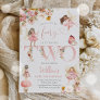 Whimsical Magical Floral Fairy 2nd Birthday Party  Invitation