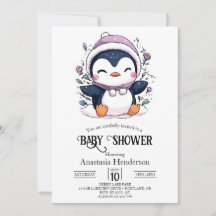 Whimsical Magical Penguin Baby Shower