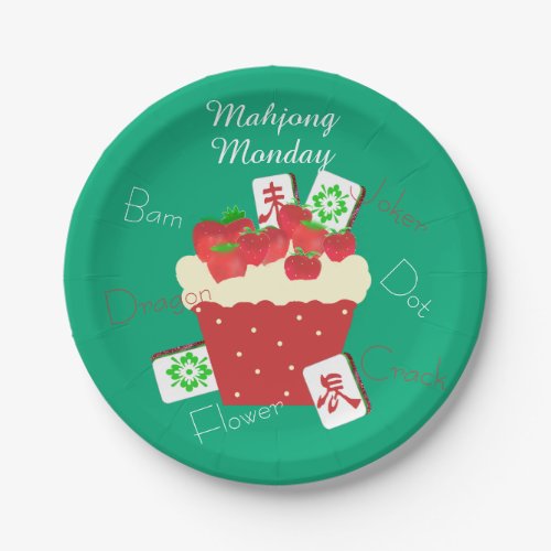 Whimsical Mahjong Monday or Any Day Party  Paper Plates