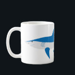 Whimsical Mako Shark Mug<br><div class="desc">Fantastic shark mug for a special young one.  You can easily personalize it with their name or delete the name for a generic shark mug.
The shark was drawn by seriously whimsical artist - dagdart.
www, dagdart.com</div>