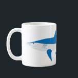 Whimsical Mako Shark Mug<br><div class="desc">Fantastic shark mug for a special young one. You can easily personalize it with their name or delete the name for a generic shark mug.
The shark was drawn by seriously whimsical artist - dagdart.
www, dagdart.com</div>
