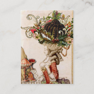 Whimsical Marie Antoinette Let them eat pudding! Business Card