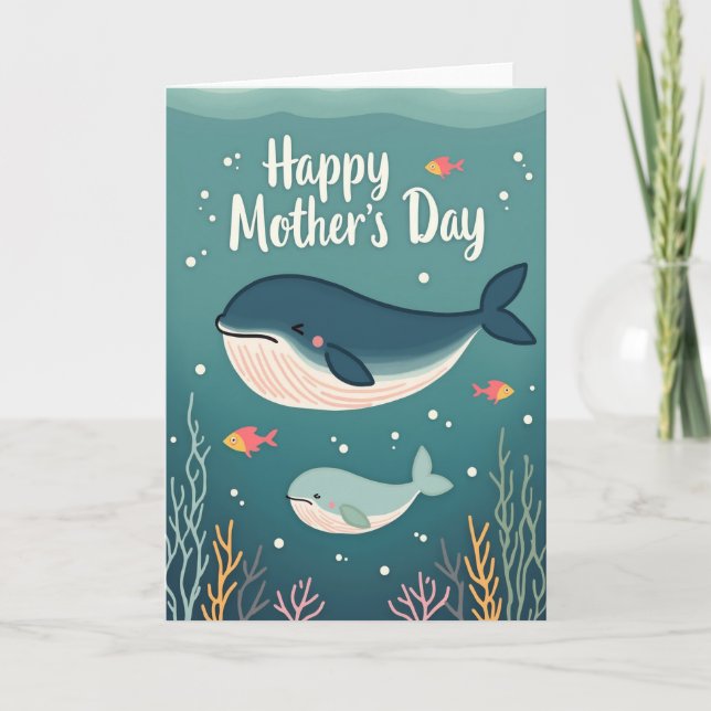 Whimsical Marine Mother Card (Front)