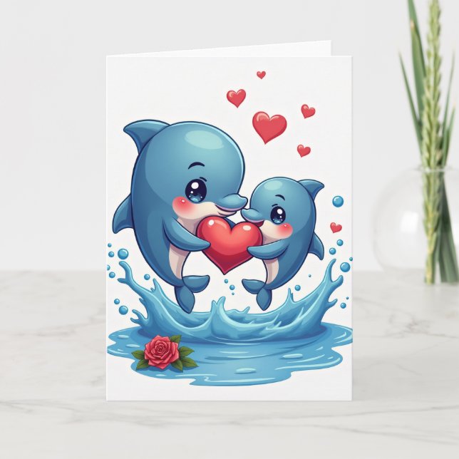 Whimsical Marine Mothers Day Card (Front)