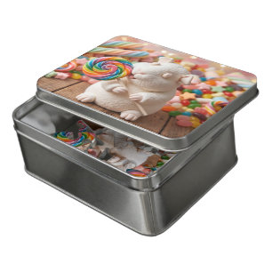 Whimsical Marshmallow Guinea Pig and Lollipop Jigsaw Puzzle