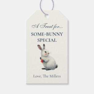 Whimsical Meadow Watercolor Bunny  Easter Gift Tags