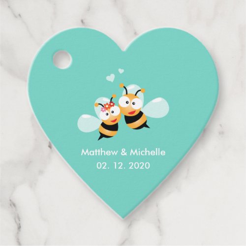 Whimsical Meant To Bee Cute Couple Wedding Favor Tags