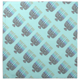 Whimsical Menorahs Cloth Napkin