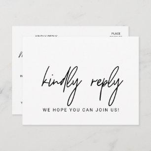 Whimsical Menu Choice & Song Request RSVP Postcard