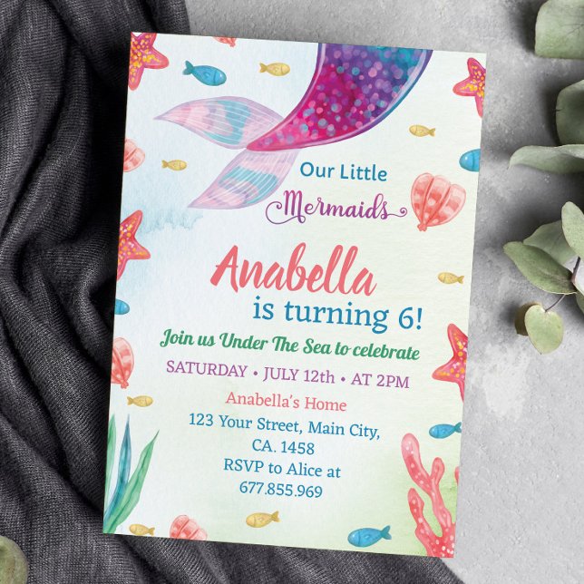 Whimsical Mermaid Birthday Invitation (Creator Uploaded)