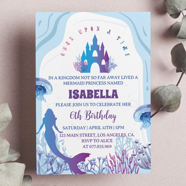 Whimsical Mermaid Birthday Invitation (Creator Uploaded)