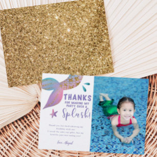 Whimsical Mermaid Tail Under the Sea Thank You Tags Baby Shower Birthd –  The Happy Cat Studio