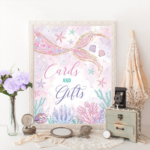 Whimsical Mermaid Cards  Gifts Party Sign