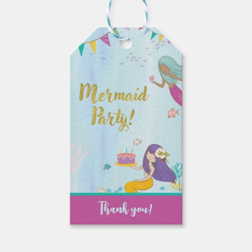 Whimsical Mermaid Party  Gift Tags