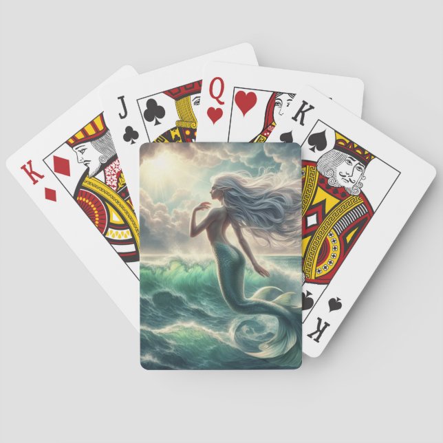 Whimsical Mermaid Poker Cards (Back)