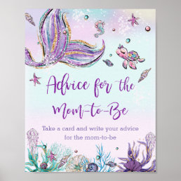 Whimsical Mermaid Tail Advice for the Mom to Be Poster