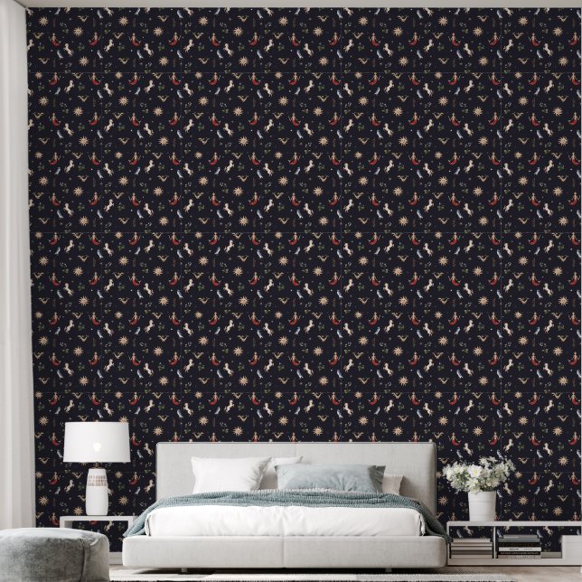 Whimsical Mermaid Tarot Unicorn Wall Covering  (Bedroom)
