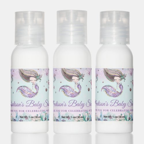 Whimsical Mermaid Under the Sea Baby Shower Favor Hand Lotion