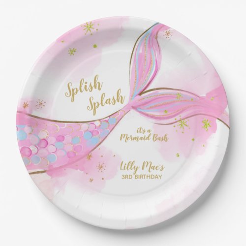Whimsical Mermaid Under The Sea Paper Plate