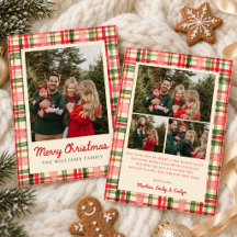 Whimsical Merry Christmas Family Photo Holiday