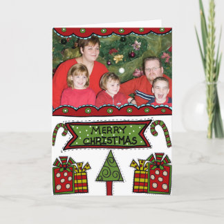 Whimsical Merry Christmas Holiday Card