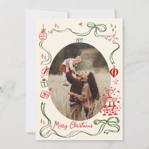 Whimsical Merry Christmas Holiday Card