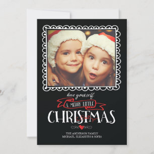Whimsical Merry Little Christmas Photo Card