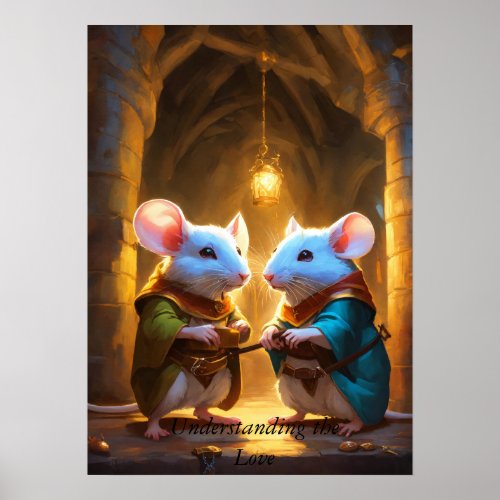 Whimsical Mice Charming Wall Decor Poster
