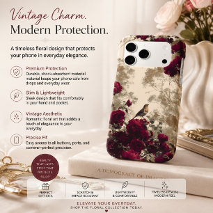 Whimsical Midnight Crimson Rosewood Melody iPhone 17 Pro Max Case