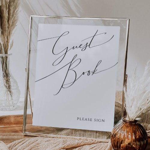 Whimsical Minimalist Script Guest Book Sign