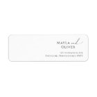 Whimsical Minimalist Script Return Address Label